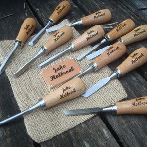 Wood Carving Tools 11 Pcs Wood Knife Kit Set Includes 4 Pcs Blocks