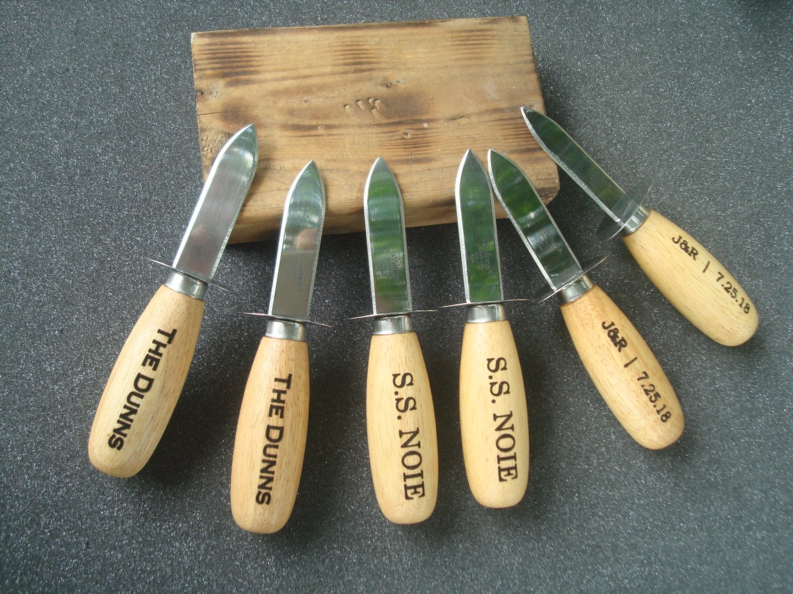 Set 4 Personalized Oyster/clam Knife Oyster Knifes Etsy