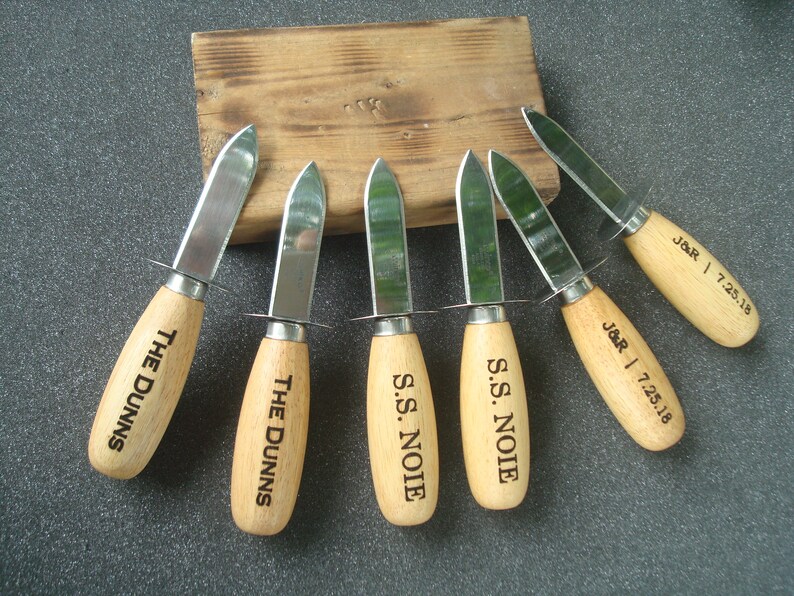 Set 4 Personalized Oyster/clam Knife Oyster Knifes Etsy