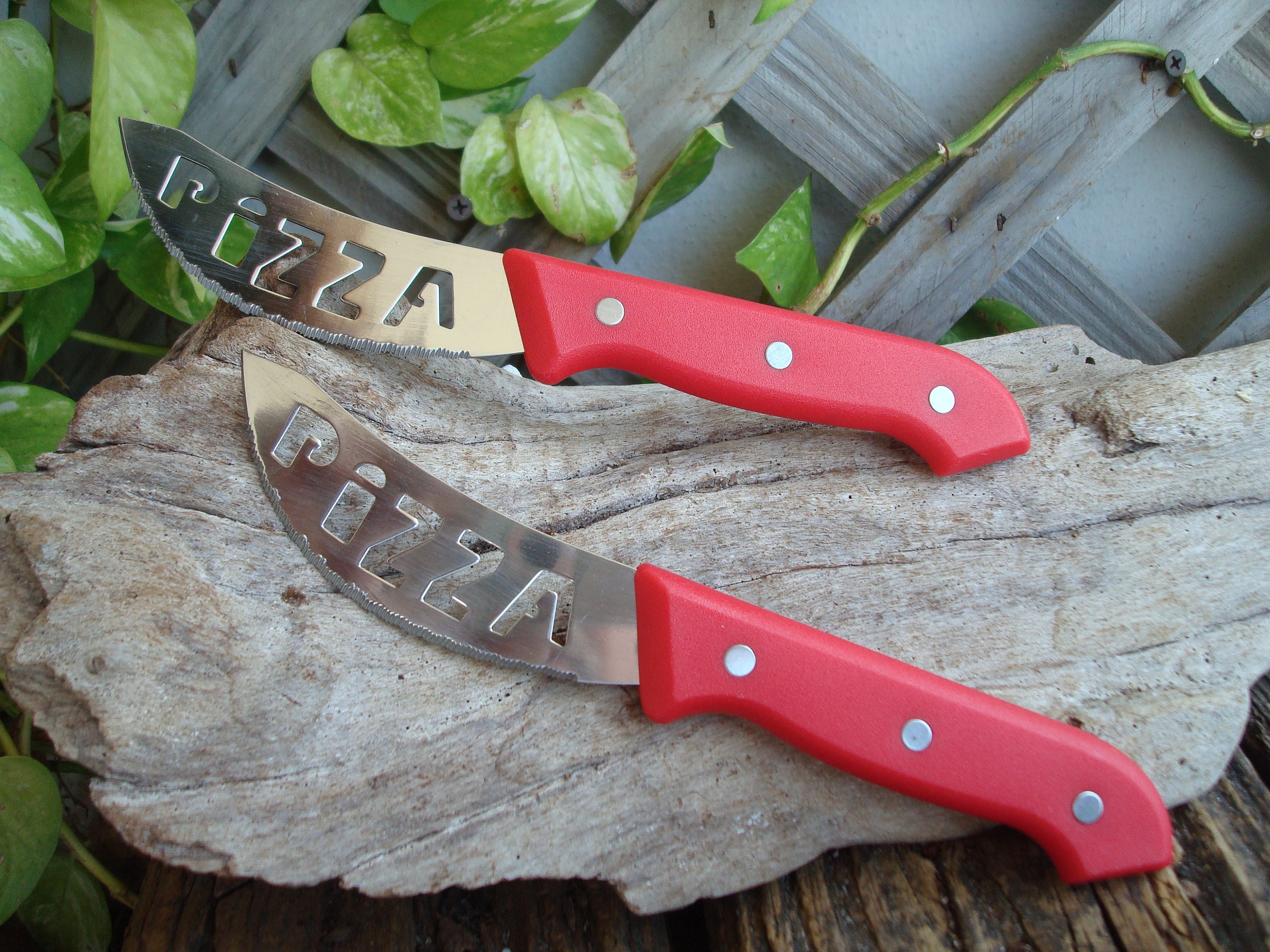 Pizza Knife Knives Cutters Set 2 Color Red Etsy