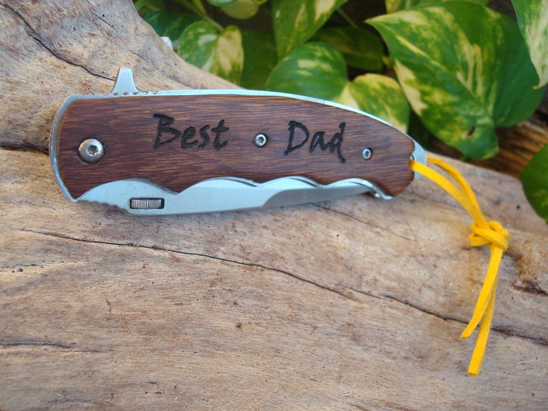 Knife Gifts 1 Engraving best Dad Custom Engraved Pocket Etsy
