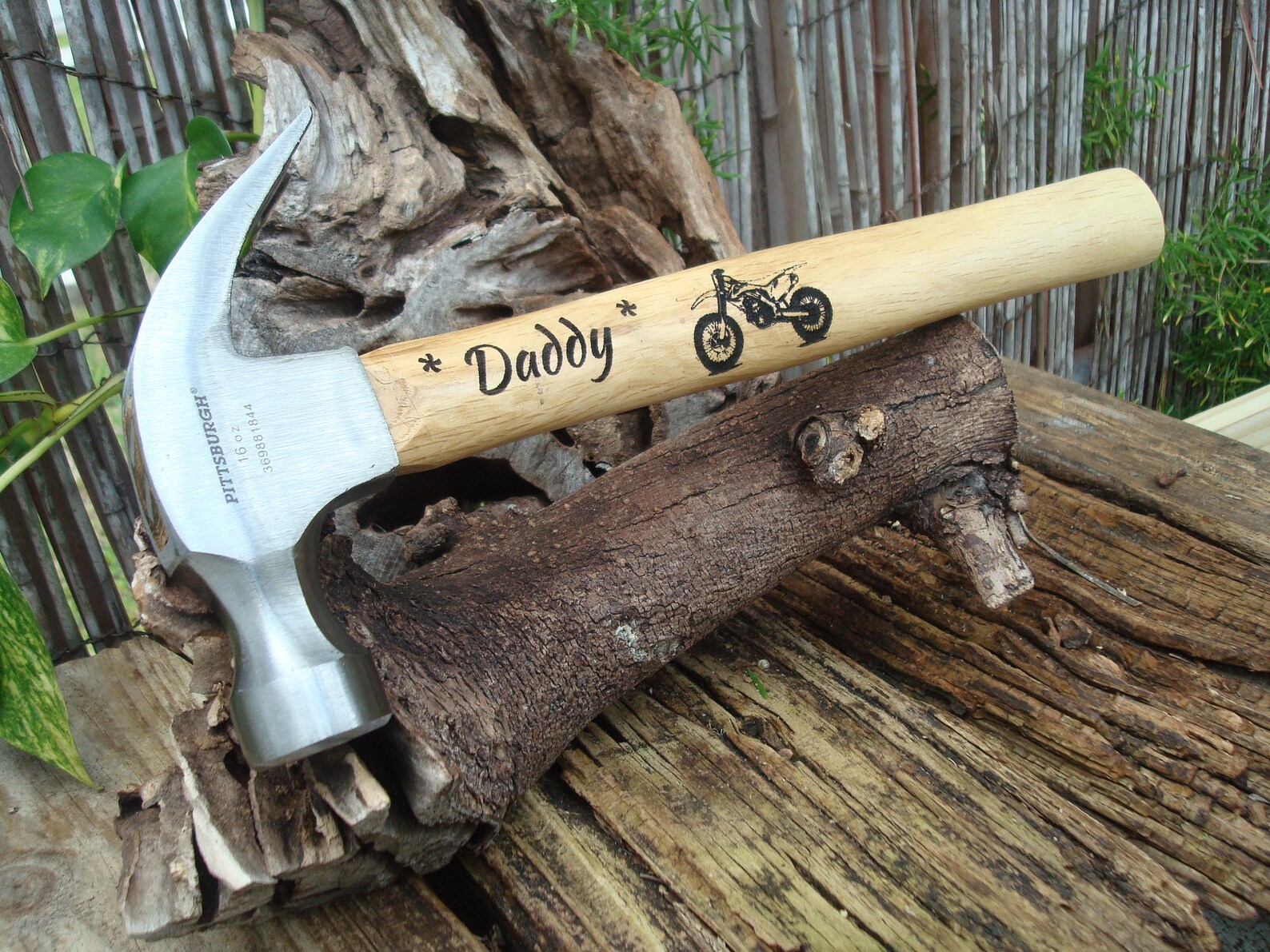 Engraved Hammer Engraving Daddymotorcycle Great Fathers Etsy