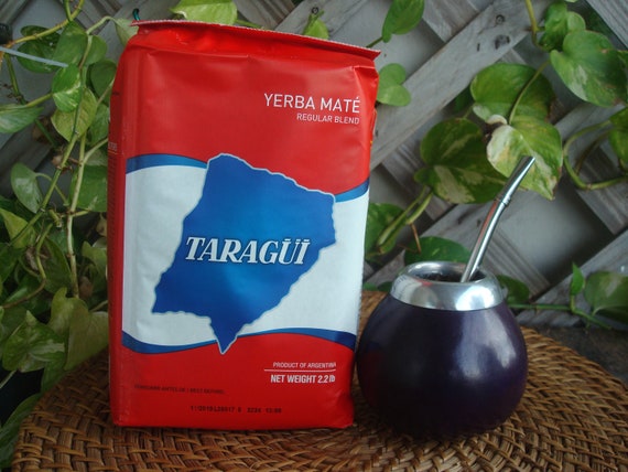 Yerba Mate TARAGUI , 1kg 2.2 Lbs,from Argentina , Mate Calabaza Straw  Bombilla, Mate Argentino, Yerba Gourd, Uruguay Straw Exp 2023-24 -   Israel