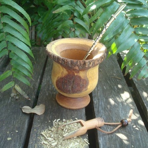 Vaso - Handcrafted wood Mate (Cup) w/Bombilla