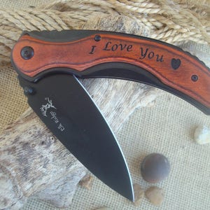 Personalized Engraved Pocket Knife/Laser Engraved, personalized knives, wedding knife, anniversary gift, groomsman knife, 924 best man knife image 9