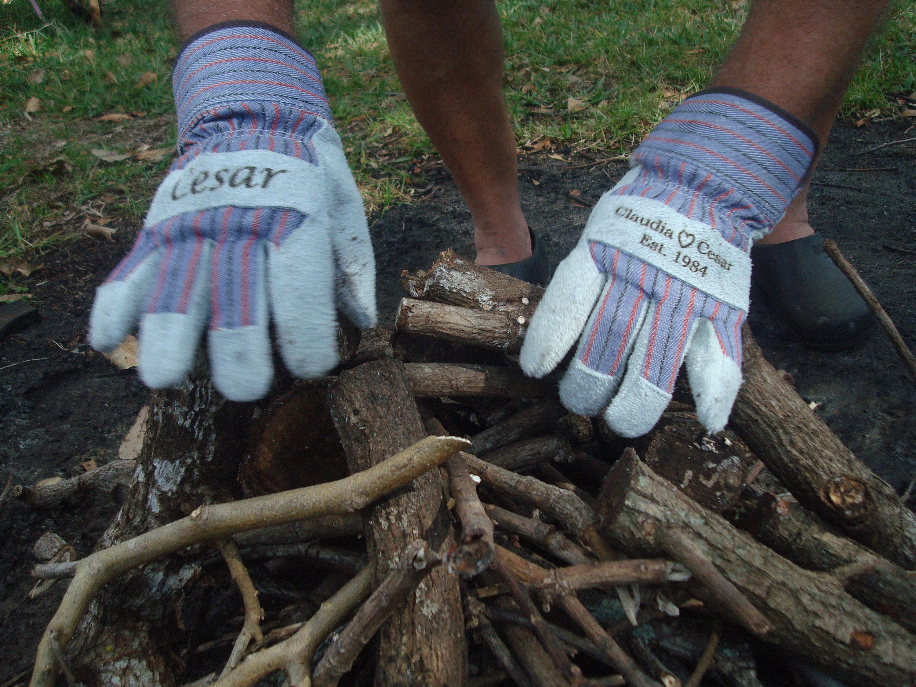 Personalized Leather Palm Safety Cuff Gloves work Gloves Etsy