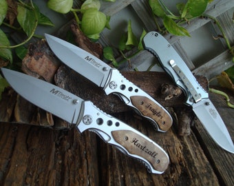 Personalized Knife Groomsman Knife, Groomsmen Knife, Engraved knife, , engraved hunting knife, engraved pocket knife, groomsmen knives 423