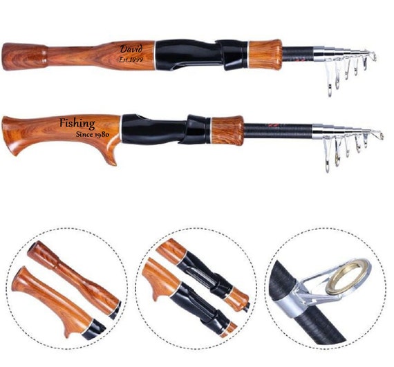 Personalized Fishing Rod Telescopic 1.6M Cork Handle Spinning