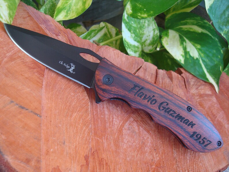 Set of 3 Personalized Knives Engraved Pocket Knives Wedding Etsy