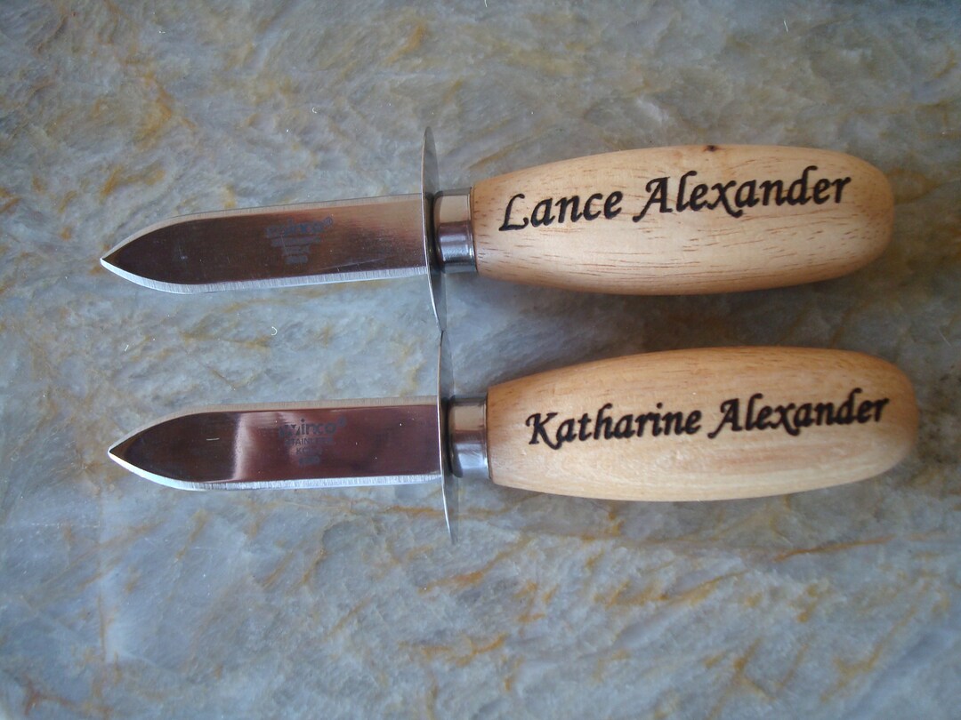 Set 2 Personalized Oyster/clam Knife Oyster Knifes, Custom Engraved, Seafood Knife, Oysters