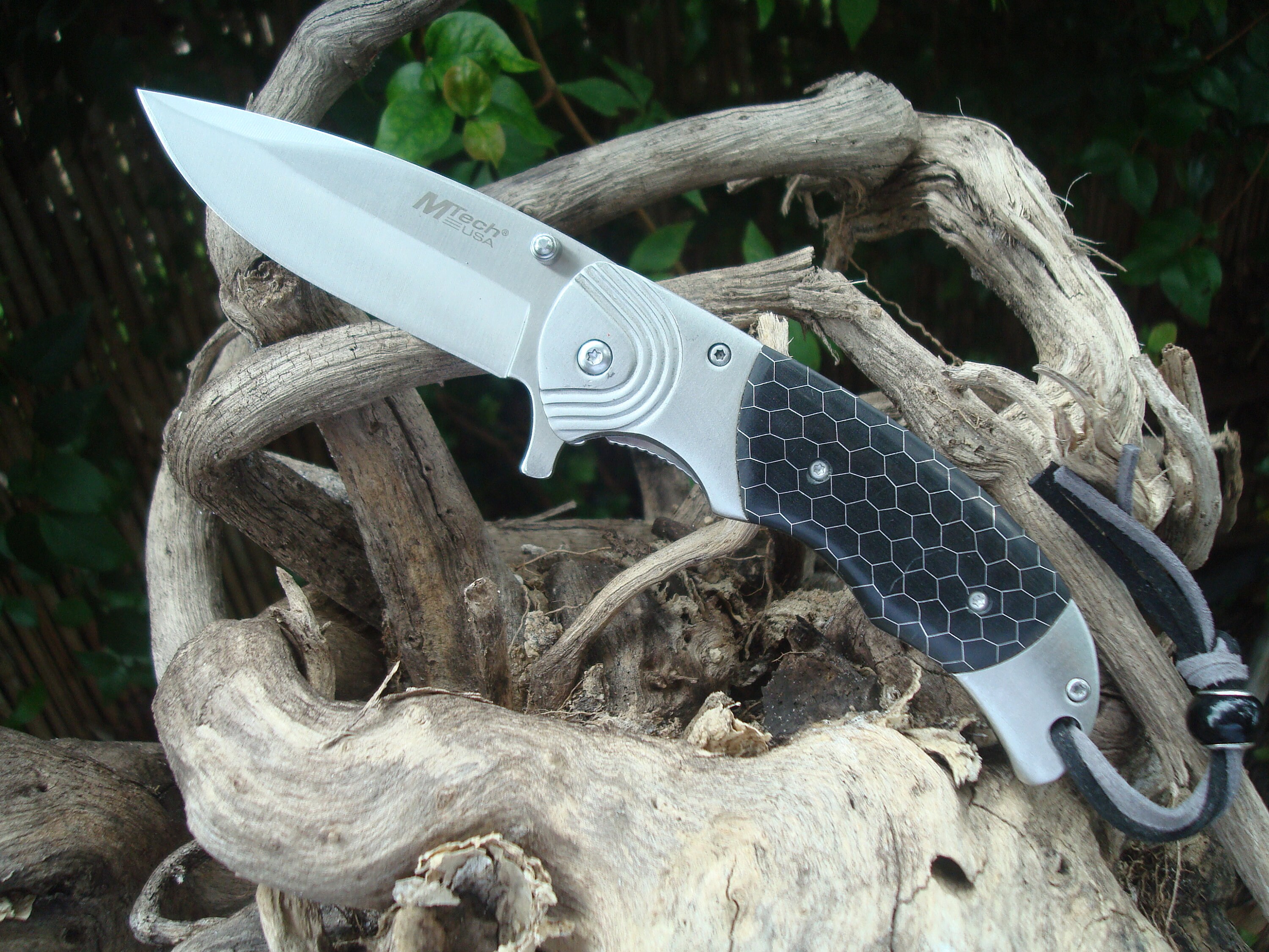 Set 2 Collectible Pocket Knives Leather Cord Wooden Etsy