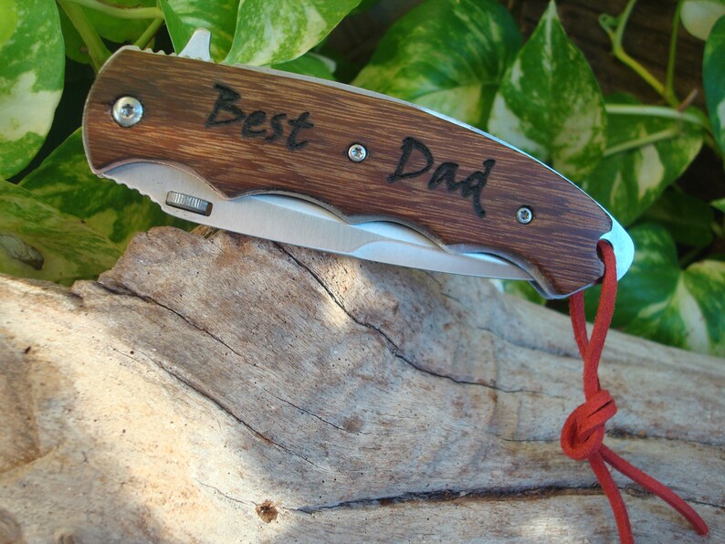 Knife Gifts 1 Engraving best Dad Custom Engraved Pocket Etsy