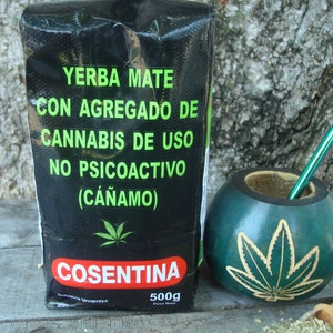 YERBA MATE COSENTINA  + Mate + Bombilla ** Straw + Gourds -  1.1 lb/500g - Mate Calabaza, Straw Green - Mate Argentino, Yerba Gourd, Uruguay