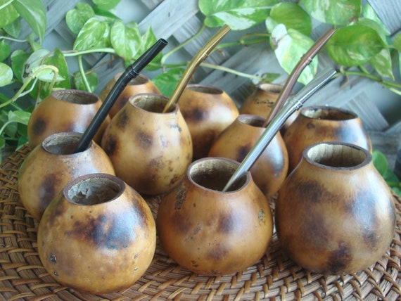 Argentina ,mate Calabaza Gourd, Yerba Tea With Straw ,bombilla