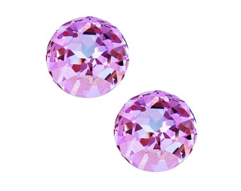 Dusty Rose Pink Crystal Statement Earrings, 1980s