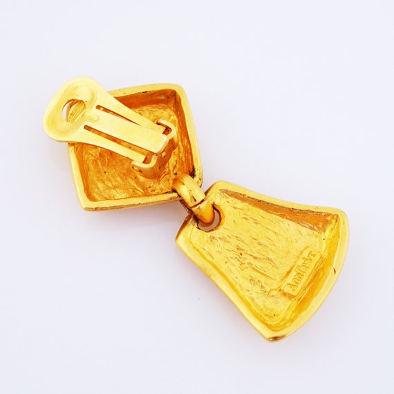 Brushed Gold Geometric Drop Earrings By Ann Taylo… - image 4