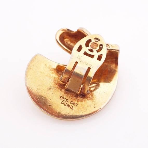 Gilded Curved Link With Crystal Accents "Comet" C… - image 7