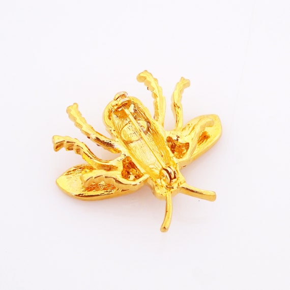 Gold Studded Bee Figural Brooch By Kenneth Jay La… - image 3