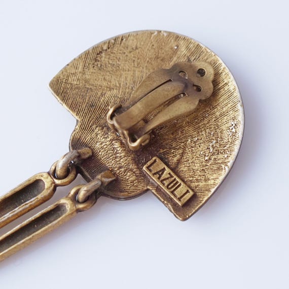 Etched Geometric Dangle Statement Earrings By Laz… - image 6