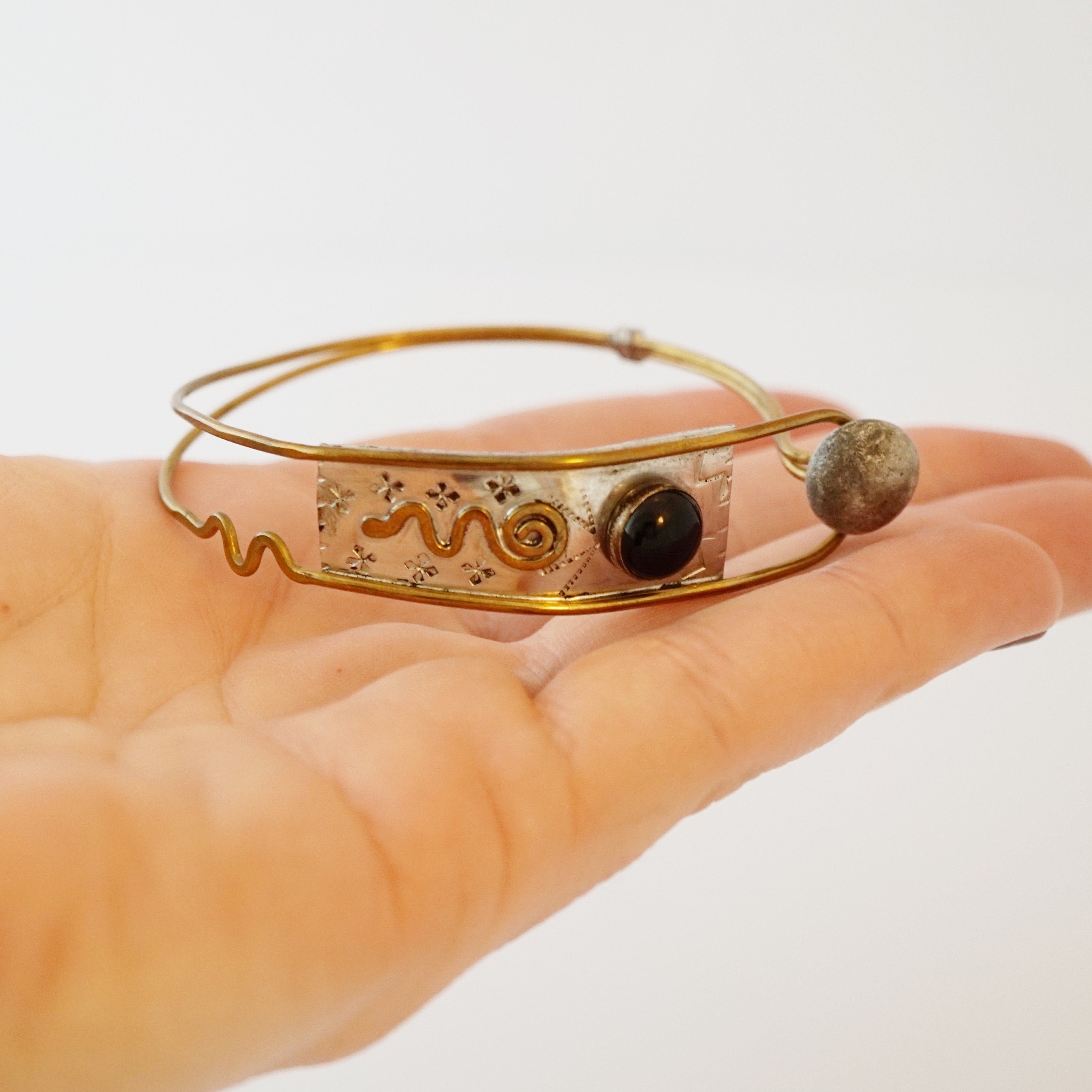 Polished Pewter and Brass Artisan 