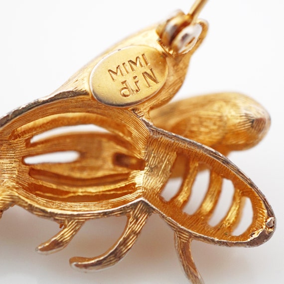Gilded Bee Insect Brooch By Mimi di Niscemi, 1960s - image 3
