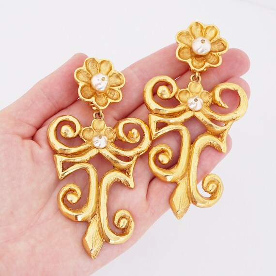 Massive Runway Abstract Scroll Drop Statement Ear… - image 6