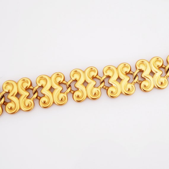 Matte Gold Arabesque Link Bracelet By Anne Klein,… - image 4