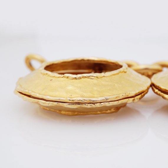 Extra Chunky Gilt Statement "DKNY" Charm Bracelet… - image 4