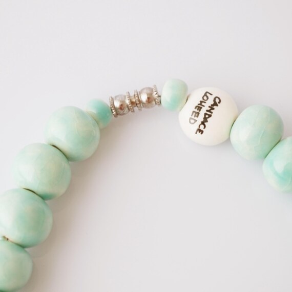 Oversized Calla Lily Ceramic Statement Necklace B… - image 5