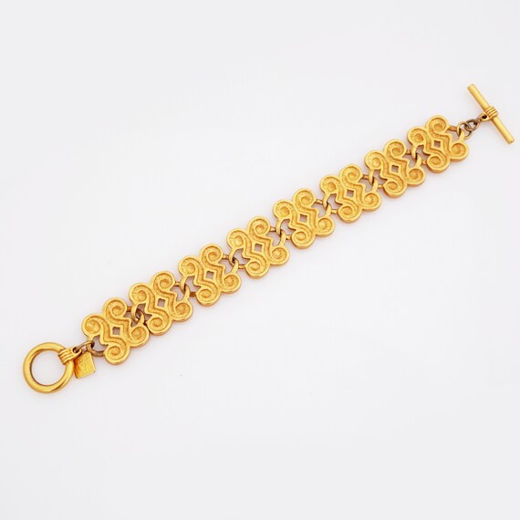 Matte Gold Arabesque Link Bracelet By Anne Klein,… - image 6