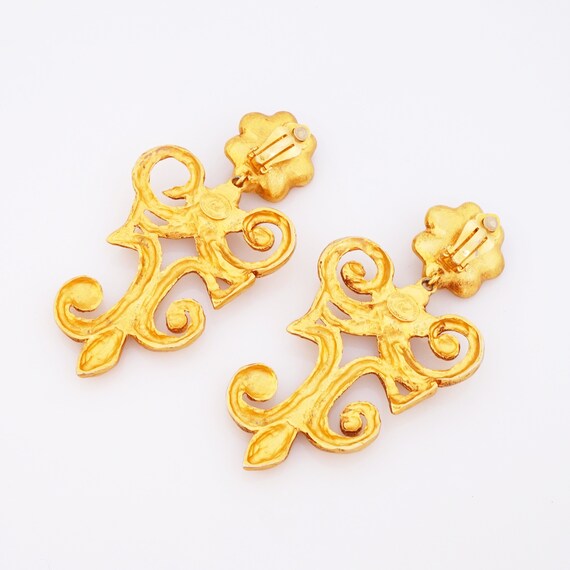Massive Runway Abstract Scroll Drop Statement Ear… - image 4