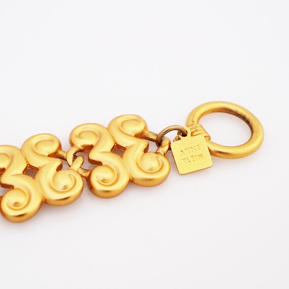 Matte Gold Arabesque Link Bracelet By Anne Klein,… - image 5