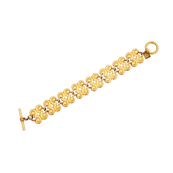 Matte Gold Arabesque Link Bracelet By Anne Klein,… - image 1