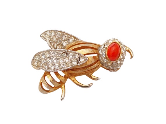 Gilded Bee Insect Brooch By Mimi di Niscemi, 1960s - image 1