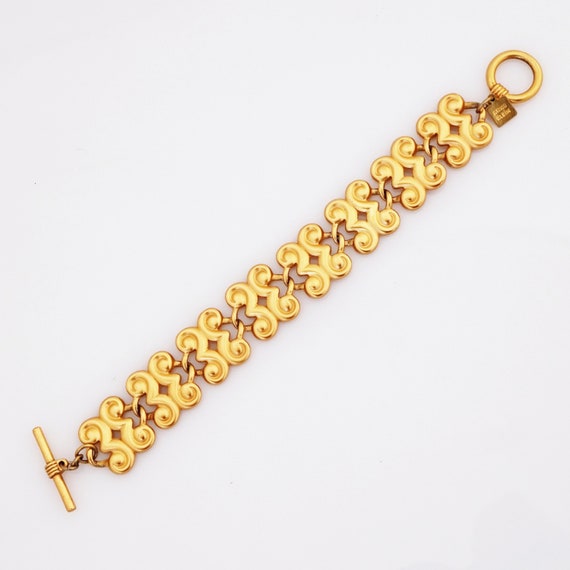 Matte Gold Arabesque Link Bracelet By Anne Klein,… - image 2