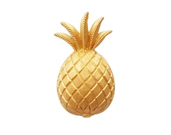 Dainty Gilded Coconut Brooch By Crown Trifari, 1950s