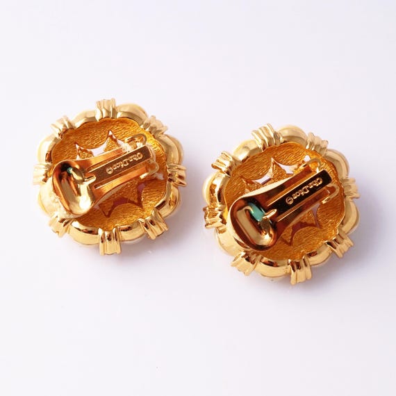 Pearl, Crystal and Ruby Statement Earrings By Gro… - image 6