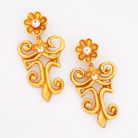 Massive Runway Abstract Scroll Drop Statement Ear… - image 2
