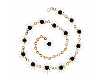 Black and White Daisy Chain Belt, 1970s