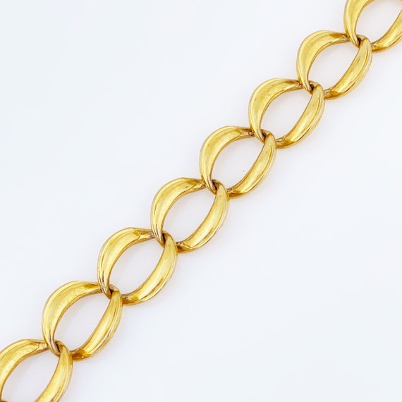 Gold Chunky Oval Link Chain Choker Necklace By An… - image 4