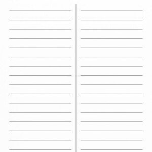 Pu&ograve; includere: Un blocco note bianco per una lista della spesa, con le parole "GROCERY LIST" in grassetto nero in alto. Il blocco note ha linee orizzontali per la scrittura ed &egrave; diviso in due colonne.