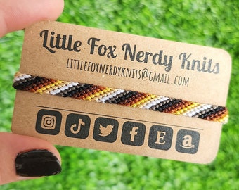 Pulsera de la amistad de chocolate y café - Tobillera tejida a mano