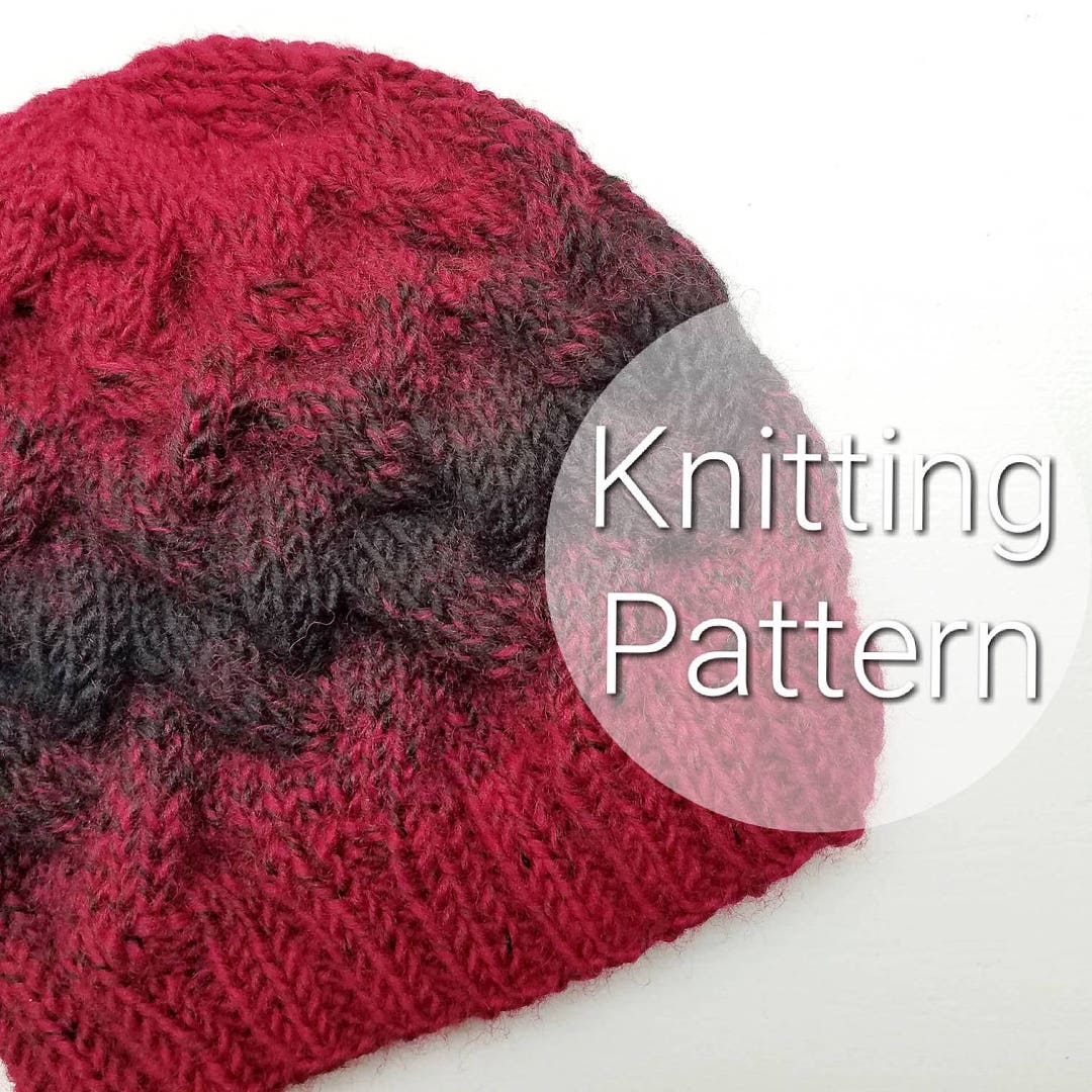 Adult Loose Braid Cable Pattern Chunky Hat Knitted Cable Etsy