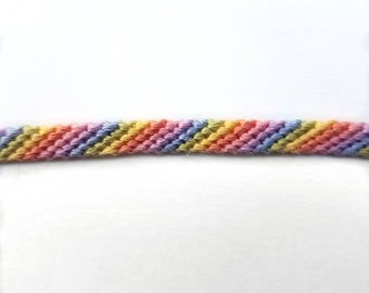 LGBTQ Bracelet Jewelry - Pastel Friendship Bracelet - LGBT Anklet - LGBTQ Ally Equality - Gay Pride Bracelet - Rainbow Unicorn Jewely