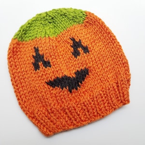 Pumpkin Hat Halloween Costume - Toddler Jack-o-Lantern Outfit - Halloween Hat - Baby's First Halloween - Knit Pumpkin Hat