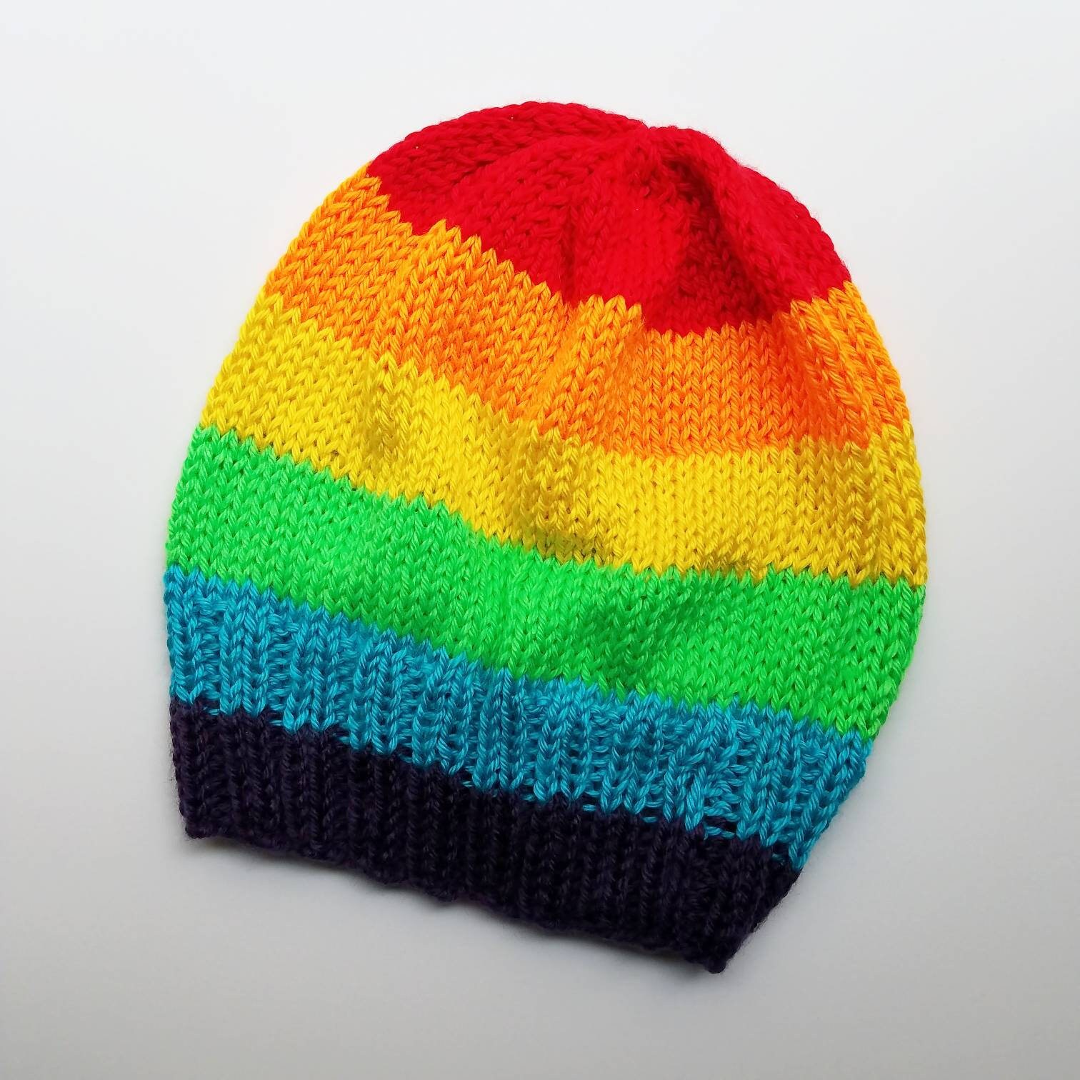 LGBT Pride Knit Hat LGBTQ Gay Pride Slouch Hat Rainbow | Etsy