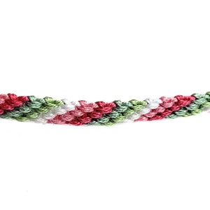 Watermelon Friendship Bracelet - Handmade Woven Anklet