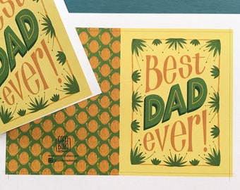 Father's Day Printable Card | Best Dad Ever Digital Download | Last Minute Father's Day Printable for Dad