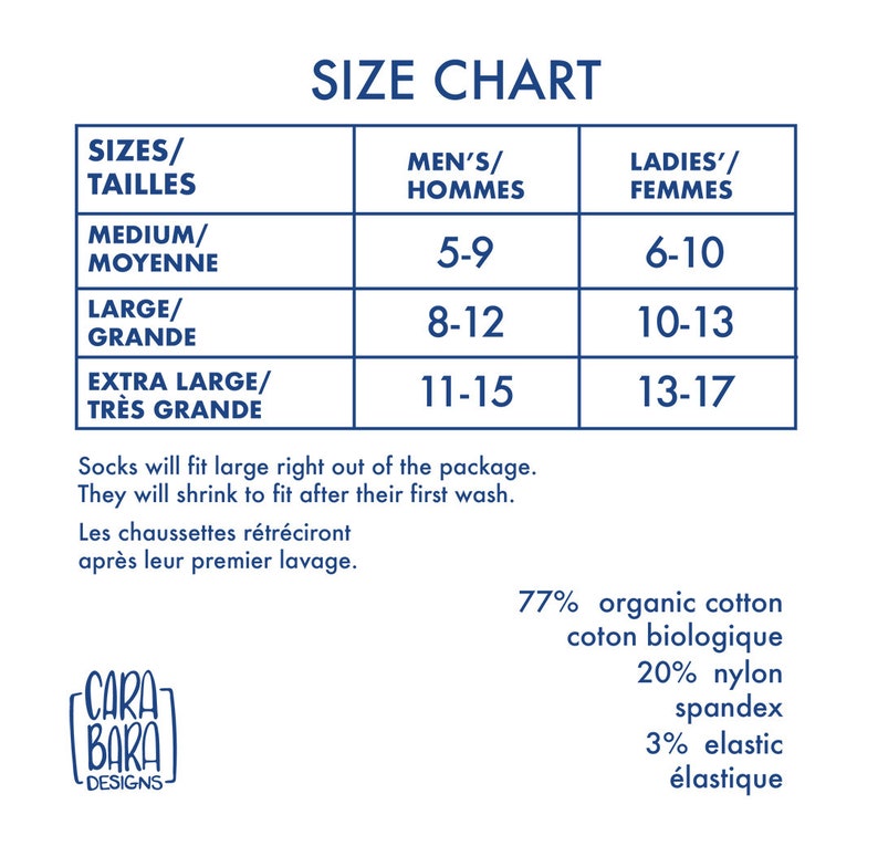 A size chart shows medium fits men shoe sizes 5 to 9 and ladies 6 to 10, large fits men 8 to 12 and ladies 10 to 13, and extra large fits men 11 to 15 and ladies 13 to 17.