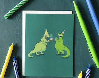 Dinosaur Birthday Card | Dino Birthday Card | Happy Birthday Dinosaur Card | Kids Dinosaur Birthday Card